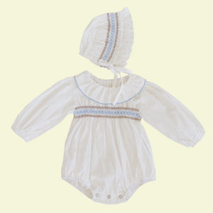 Baby Toddler Ruffled Long Sleeve Bodysuit with Hat (Available in 2 colours)