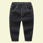 Load image into Gallery viewer, Kids Black Elastic Waist Stretch Jeans
