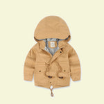 Load image into Gallery viewer, Kids winter hooded canvas jacket
